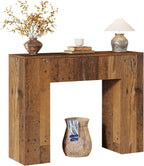 Tribesigns 39'' Farmhouse Console Table, Narrow Sofa Entryway Table with Drawer, Small Wooden Entrance Table for Living Room, Hallway, Foyer, Distressed Brown