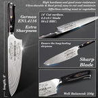 Gifts for Brother Men Christmas, Kitchen Cooking Knife Brother Gifts for Birthday, 8 inch Professional German High Carbon Stainless Steel Chef Knife, Brother Gifts Xmas Stocking Stuffers