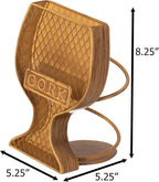 Vintiquewise Decorative Metal Goblet Shape Wine Bottle and Cork Holder A Unique Home Decor Piece and Countertop Accessory for Kitchens, Bars, and Dining Rooms - Great Collection for Wine Lovers