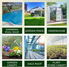 Tatuo 12 Pack 4' X 2' X 0.16'' Polycarbonate Greenhouse Panels Polycarbonate Sheets Twin-Wall Roof Panels Waterproof UV Protected Clear Corrugated Plastic Roofing for Greenhouse Replacement