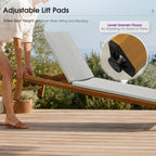 PURPLE LEAF Extra Wide French PE Rattan Patio Chaise Lounge Set of 2, Grey | Extra Wide Fits Heavier Users, Fade-proof Wicker, Matte Teak Wood-Grain Rustproof Aluminum, 5 Recline, Non-Slip Pads, 440 lbs
