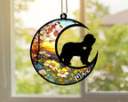 Personalized Dog Memorial, Custom Name Bearded Collie Dog Christmas Ornament with Name, Custom Breeds, Pet Loss Light Catcher, Gifts for Lovers Loss of Pet Sympathy on Mothers Day Christmas