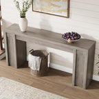 GarveeHome 70.9-Inch Farmhouse Hallway Console Table - Long Sofa Table Behind Couch, Entry Table for Living Room & Foyer Decor, Gray