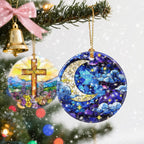Christmas Ornament, Christmas Decoration, Ceramic-Style Night Sky Ornament, Heirloom Keepsakes, Holiday Ornaments, Holiday Presents, Unique Xmas Gifts, Gift Exchange Ornaments, Gift Idea
