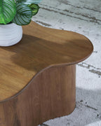 Signature Design by Ashley Solid Mango Wood Nesting Coffee Table Set of 2 | Solid mango wood, Organic modern pedestal tables, Living room use, Abeford Series