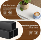 Heybly Small Narrow Side Table for Small Space, Thin Bedside Table, Skinny End Table, Slim Sofa Table, 26.4" Tall Nightstand, Couch Table for Living Room, Bedroom, Study, Balcony, White, HET006WT1