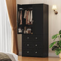 VOWNER 71" Tall Armoire Wardrobe Closet with Drawers and Mirror