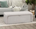 Homebeez 48" Storage Ottoman Bench with Side Opening, Large Ottoman with Storage for Bedroom End of Bed, No Assembly Upholstered Storage Bench & Ottoman Foot Rest for Living Room & Entryway