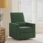 Davinci Piper Upholstered Recliner and Swivel Glider in Pine Green, Greenguard Gold & CertiPUR-US Certified