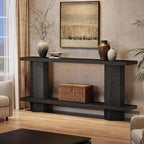 Tribesigns 71-Inch Long Console Table for Entryway, Wooden Sofa Table Behind Couch, for Living Room, Hallway, Foyer, Black