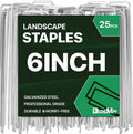Landscape Staples 6inch,11Gauge Galvanized Lawn Staples, Sturdy Garden Stakes for Effortlessly Securing Weed Barrier Fabric,Ground Stabilization,Tackling Outdoor Yard Work,Decorations