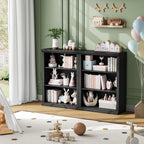 Rresyet 3 Tier Bookcase 27.6" W Bookshelf, Black