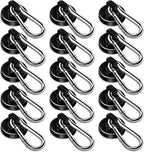 DIYMAG Black Magnetic Hooks,70LBS Strong Heavy Duty Neodymium Magnet Hooks ，Strong Magnetic Hooks for Hanging at Home, Office Locker, Workplace, Refrigerator, Cruise Ship or Travel, 15Pack