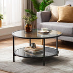 TesNus 18" Round Gray Tempered Glass Table Top, 0.24" Thick Smoked Replacement Glass Top with Pencil Polished Edge, Heat Resistant & Waterproof, Easy to Clean Glass Tabletop for Patio Table