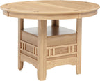 Coaster Home Furnishings - LAVON - Wood - Oval Extendable Dining Table with 18-Inch Extension Leaf, Storage Shelf & Closed Storage - Kitchen & Dining Room - 60-Inch - Light Oak - 106620