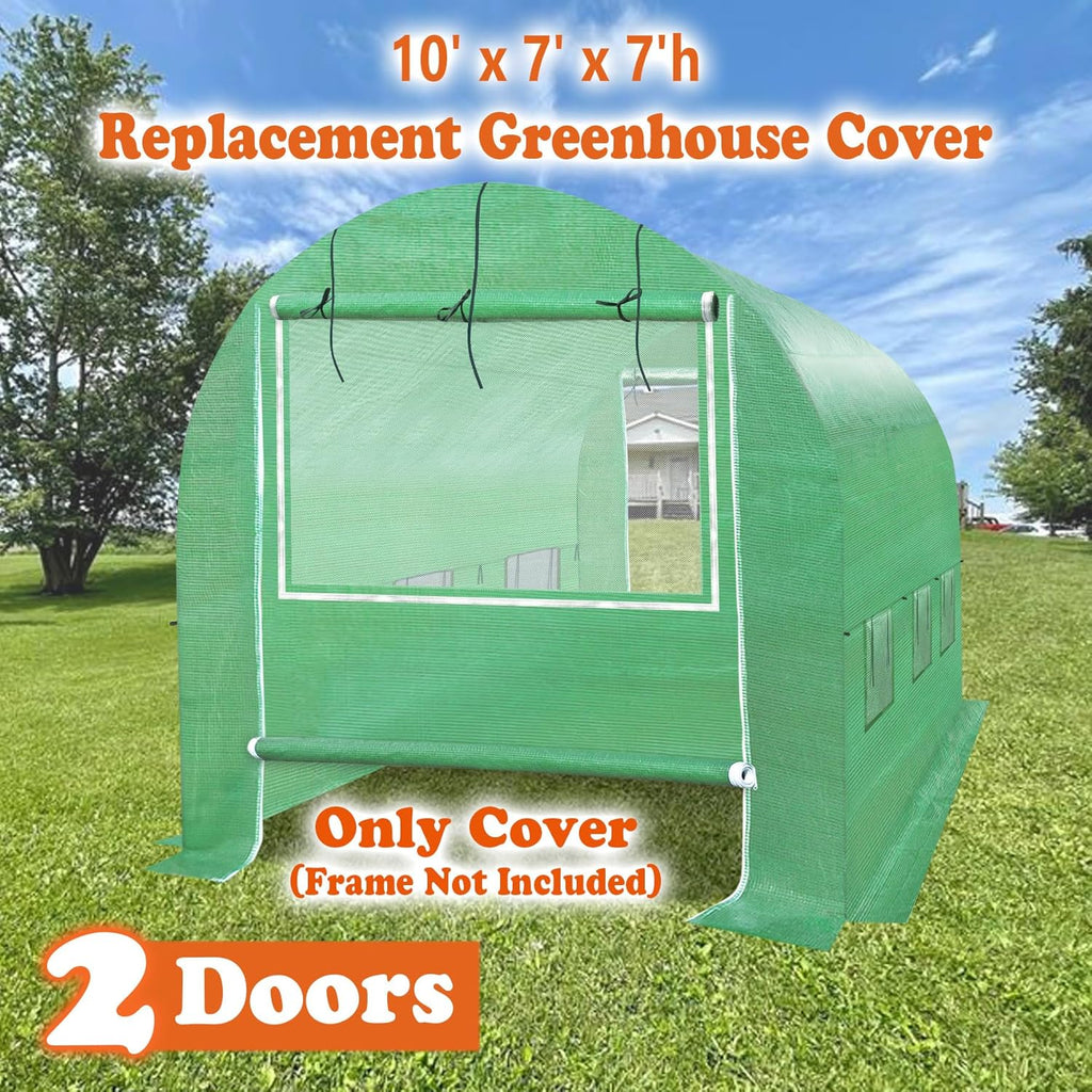 Strong Camel Replacement Greenhouse Cover for Walk in Greenhouse Frame Green House Top Cover (Frame NOT Included) (10 x 7 x 7ft)