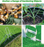 Galvanized U-Shaped Garden Stakes, 6 Inch 100 Pcs Landscape Staples, Ground Stakes, for Decoration Weed Barrier Fabric, Irrigation Tubing, Holding Fence, Tarpaulin (100, 6 INCH)