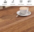 71 inch Rectangular Wood Dining Table for 6-8 People, Modern Fluted Pedestal Kitchen Table, Heavy Duty Waterproof Thickened Tabletop, Farmhouse Long Dinner Table for Home Restaurant, Walnut Brown