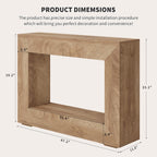 47" Farmhouse Console Table - Long Sofa Table Behind Couch, Wooden Entryway Table for Living Room, Hallway, Entrance, Rustic Rectangular Design, Natural Color