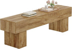 Tribesigns 63" Long Entryway Bench, Rustic Farmhouse End of Bed Bench, Wooden Shoe Bench Seat for Hallway, Living Room, End of Bed, Light Brown