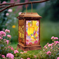 Hummingbird Solar Lanterns Outdoor Waterproof, Metal & Glass Hanging Lights Garden Decor, Birthday Gifts for Women Mom Grandma Mothers Day, Decorative Lights for Outside Yard Patio Backyard Porch