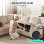 LINSY HOME Sectional Couches for Living Room, 81" U Shape 6 Seats, Beige | Sleeper sofa with pull out couch bed, corduroy couch with storage