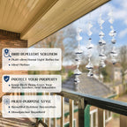 Reflective Bird Deterrents for Outside – Bird Repellent Devices Outdoor – 3D Wind Spinners Outdoor Garden Decor –4 Set Bird Repellent to Keep Woodpecker & Pigeons Away from Window Roof (Style 1)