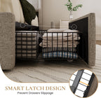 SHA CERLIN Queen Size Storage Bed Frame with 4 Oversized Drawers, Modern Wingback Headboard with Storage Shelf & Charging Station, No Box Spring Needed, Easy Assembly, Light Beige