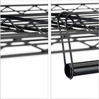 Relaxdays Open Clothes Rack, Black, 180 x 120 x 45 cm