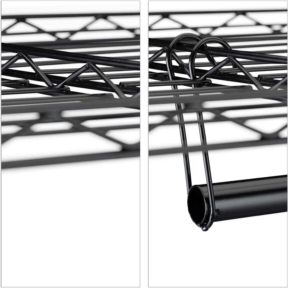Relaxdays Open Clothes Rack, Black, 180 x 120 x 45 cm