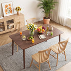 FDW 47 Inches Dining Table, Dining Room for 4 People, Small Rectangular Table for Kitchen, Quick Assembly, Small Spaces Modern Home Furniture Dinner Table, Espresso