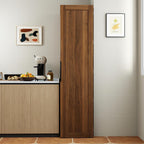 Kitchen Pantry Storage Cabinet, 63" Single Door Buffet Cupboard Sideboard with Shelves & Cabinet Door Organizers, Space-Saving Freestanding Storage Floor Cabinet for Kitchen, Dining Room, Walnut
