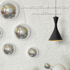6pcs Hollow Hemisphere Ball Gazing Ball Half for Outdoor Decoration Shopping Mall Decor Wall Decorated (Silver)