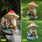 Solar Garden Outdoor Statues Princess and Prince with 4 LED Solar Figurine for Lawn,Patio,Balcony,Yard Decor Unique Housewarming Gift, for Gril,Mom,Grandma,Father,Woman