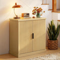 VASAGLE Contemporary Buffet Cabinet with Adjustable Shelves, Fluted Doors