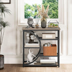 Snughome Entryway Table, Narrow Console Table, Industrial Sofa Table with 5 Tier Storage Shelves, Entrance Table for Hallway, Behind The Couch, Living Room, Foyer, Grey