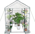 Greenhouse for Outdoors,Walk in 3-Tier 6 Shelves Green House w/ Roll-Up Zippered Door Anchors and Ropes,Waterproof & UV Protected Plant Garden Hot House for Garden Patio Backyard,57 x 57 x 76''