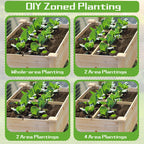 Elevated Wooden Raised Garden Bed with Legs, Reinforced Large Planter Box