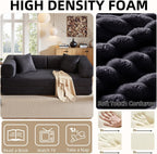 81 Inch Convertible Futon Sofa Bed,Fold Out Floor Sofa Couch with Fixed-Shape Frame,Corduroy Foldable Mattress Pull-Out Couches for Living Room (Dark Grey)