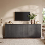 SICOTAS Buffet Cabinet with Storage Accent Sideboard Modern Credenza with Doors & Shelves Fluted Media Console Mid Century Coffee Bar Table for Living Room Kitchen Dining Room Hallway(3PCS)