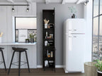 78 Inch Tall Black Pantry Cabinets, 3 Shelves, 2 Doors, Home Storage Organization for Kitchen, Living Room