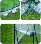 Porayhut Pop Up Greenhouse Cover,Pack of 3 Pcs,Flower House Mini Gardening Plant Flower Sunshine Room Room,Backyard PVC Greenhouse Cover for Cold Frost Protector Gardening Plants