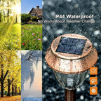 Solar Pathway Lights Outdoor Waterproof, 6 Pack Solar Outdoor Lights Bright Up to 12 Hrs, 15 Lumens Garden Light LED Landscape Lighting Stainless Steel Walkway Light, Warm White