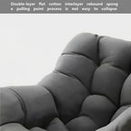 Rocking Chair with Cushion, Oversized Egg Chair Indoor Outdoor, All-Weather Lounge Rocker for Patio, Balcony, Garden(A,1 Chair)