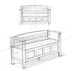 SIMPLIHOME Brooklyn Entryway Storage Bench - 48 inch Wide Solid Wood Storage Seat in Deep Black, Contemporary Bench for Entryway or Living Room with Lift-Up Lid and Slatted Backrest
