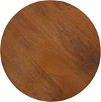 Kate and Laurel Jakob Modern Wooden Round Side Table; 12 x 24; Walnut Brown; Circle Pedestal Table for Use as Bedroom Nightstand; Indoor Plant Stand; or Decorative Living Room Table