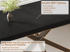 Extendable Dining Table for 4 6 8, 55"-70.9" Black Kitchen Table, Wood Rectangle Expandable Dining Room Table with Hidden Storage, Space Saving, for Kitchen Dining Living Room, Modern