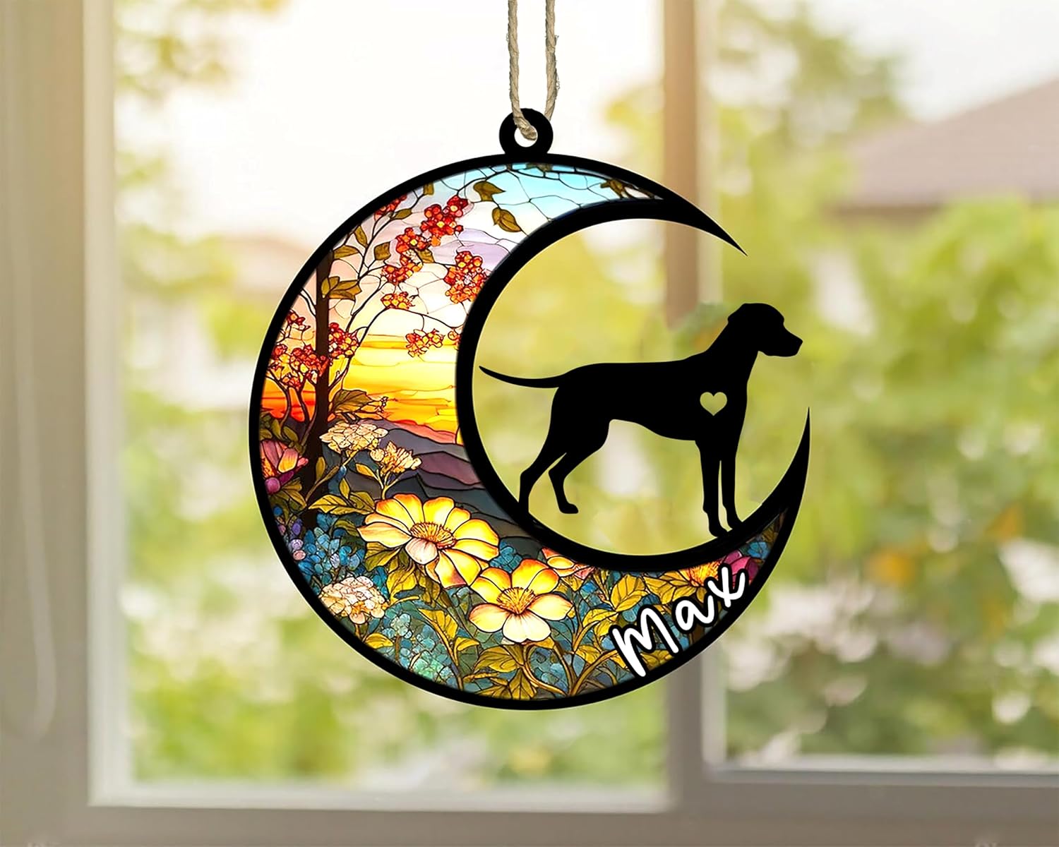 Personalized Dog Memorial, Custom Name Dalmatian Dog Christmas Ornament with Name, Custom Breeds, Pet Loss Light Catcher, Gifts for Lovers Loss of Pet Sympathy on Mothers Day Christmas