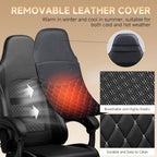 GTPLAYER Gaming Chair, High Back Leather Computer Gaming Chair with Footrest, Ergonomic Height Adjustable Office Chair with Removable Cover and Lumbar Support for Gaming & Work,Black