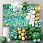 24PCS Light Green Shimmer Wall Backdrop, Laser Square Sequin Photo Backdrops Panel, Glitter Wall Background for Birthdays, Weddings, Christmas, Engagements, Disco Bachelorette Party Decor (4FTx6FT)